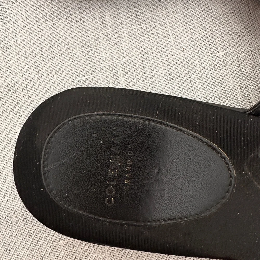 Cole Haan Grand.OS Black Patent Leather Slide Sandals – Size 9M - Picture 6 of 6